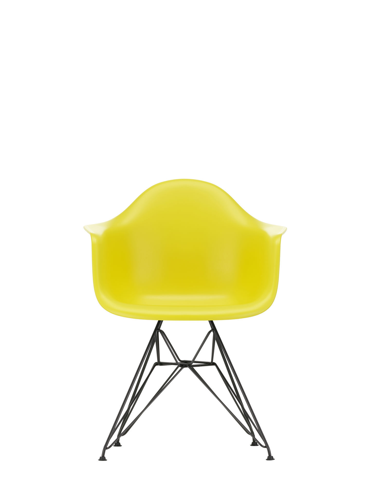 Eames Plastic Arm Chair DAR Stuhl Vitra Verchromt - Grün