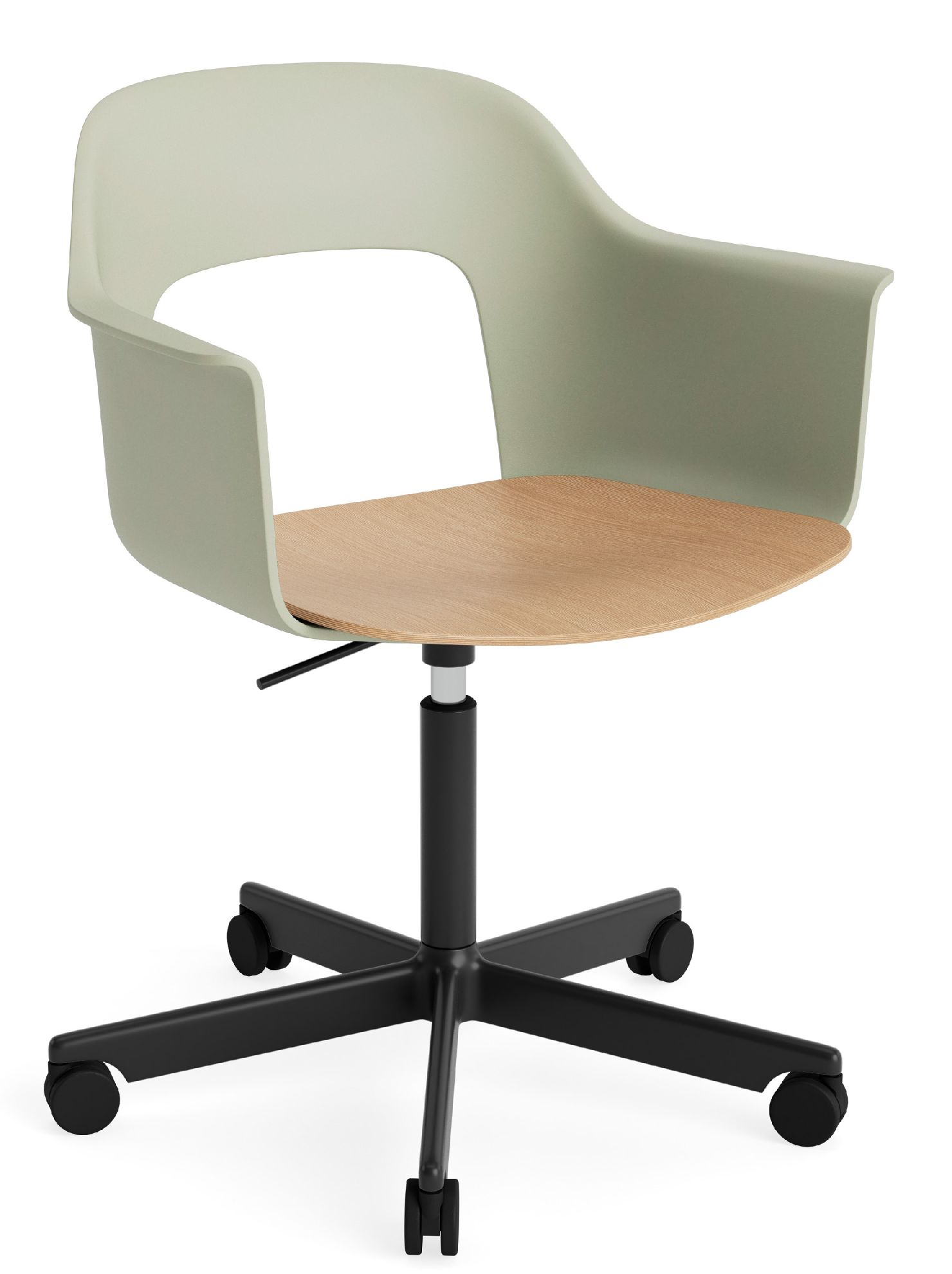 Layout Armchair 242 Armlehnstuhl 4-Sternfuß Gasfeder mit Drehfunktion Hay