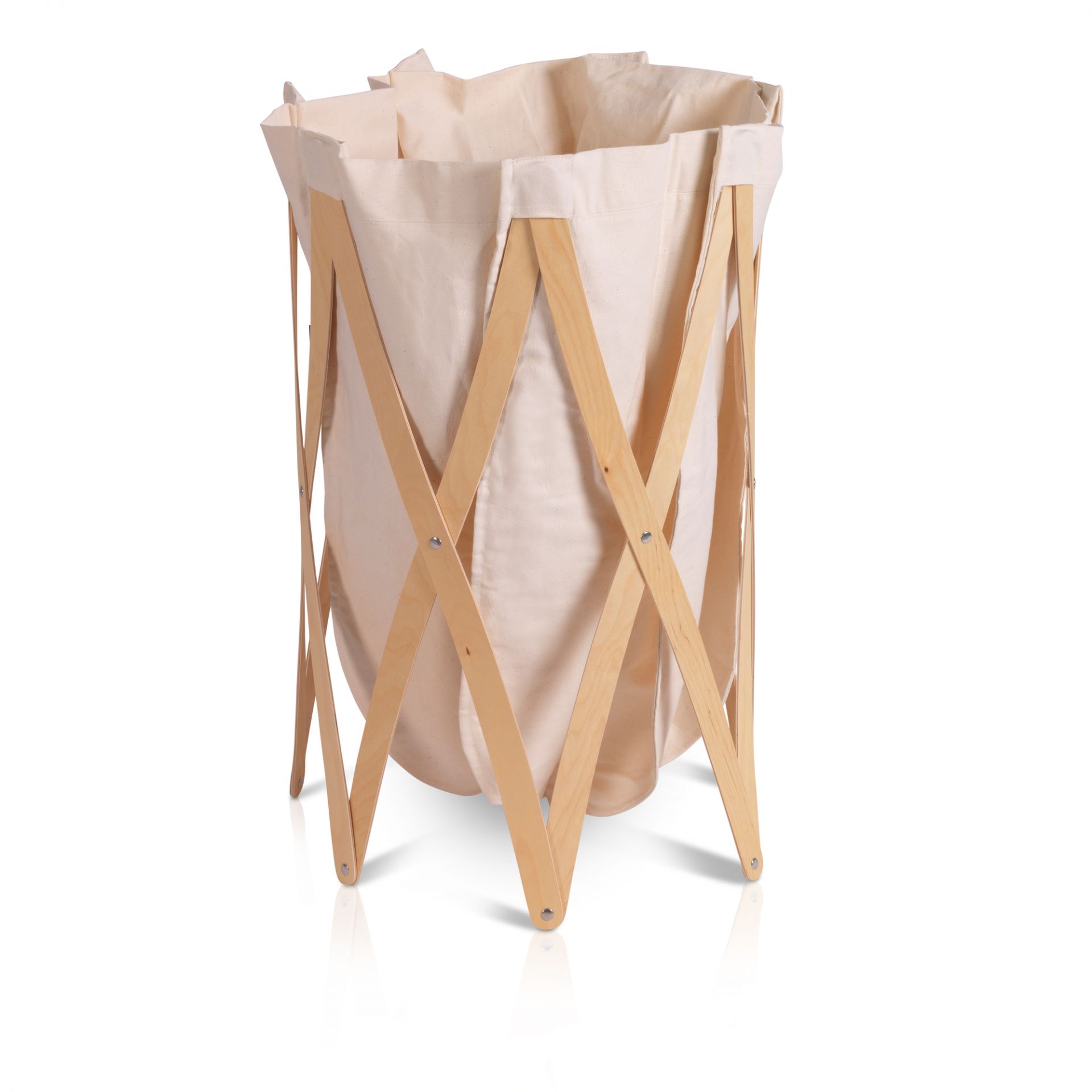 Marie Pi Wäschekorb SPERRHOLZ NATUR / BEIGE Klein & More EINZELSTÜCK