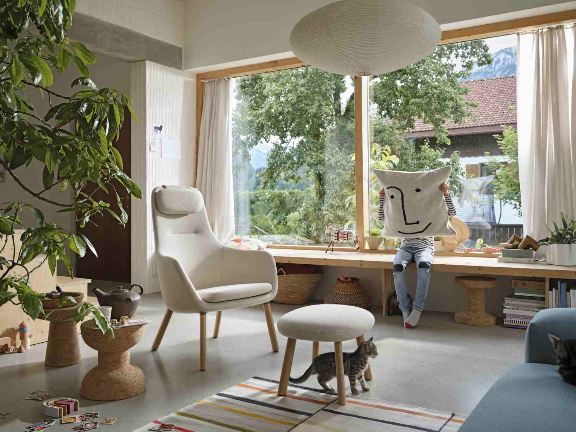 Hal Lounge Chair Sessel + Ottoman Sitzkissen lose Vitra