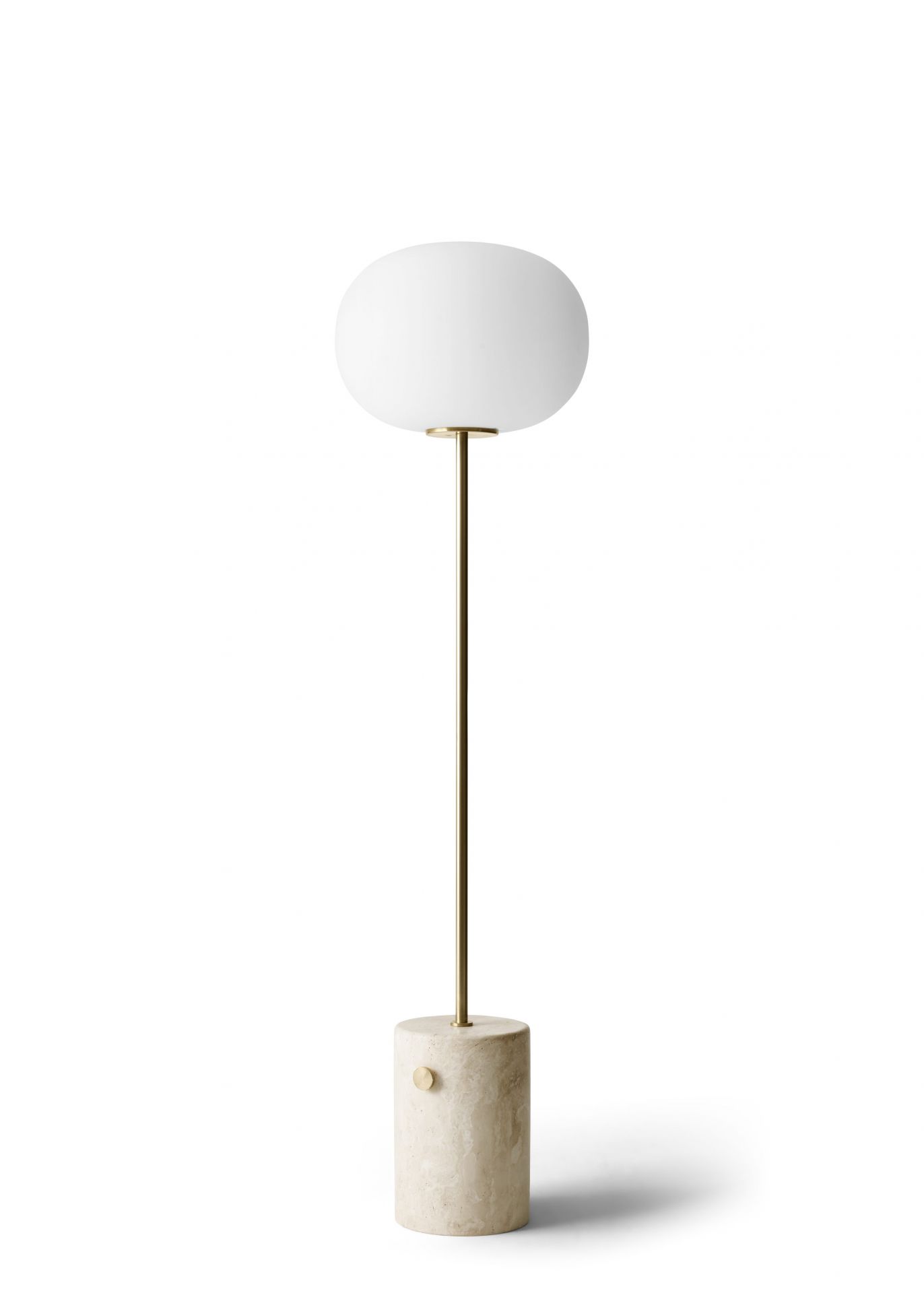 JWDA Floor lamp Stehleuchte Audo  Travertin - gebürstetes Messing