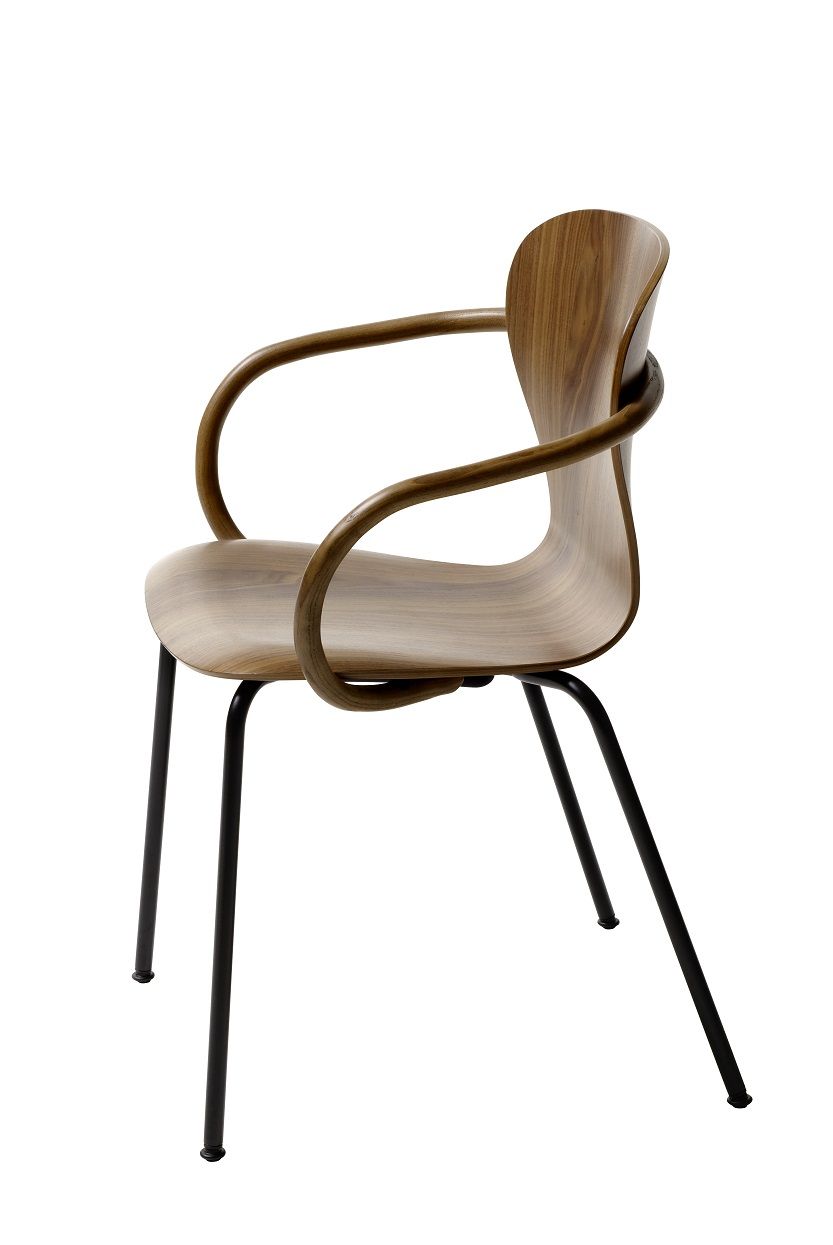 S 220 F Formholzstuhl / Stuhl mit Armlehne Thonet