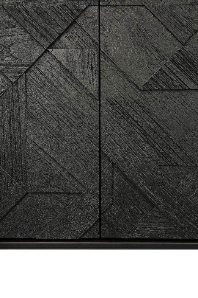 Graphic Schrank 2 Türen Teak schwarz Ethnicraft
