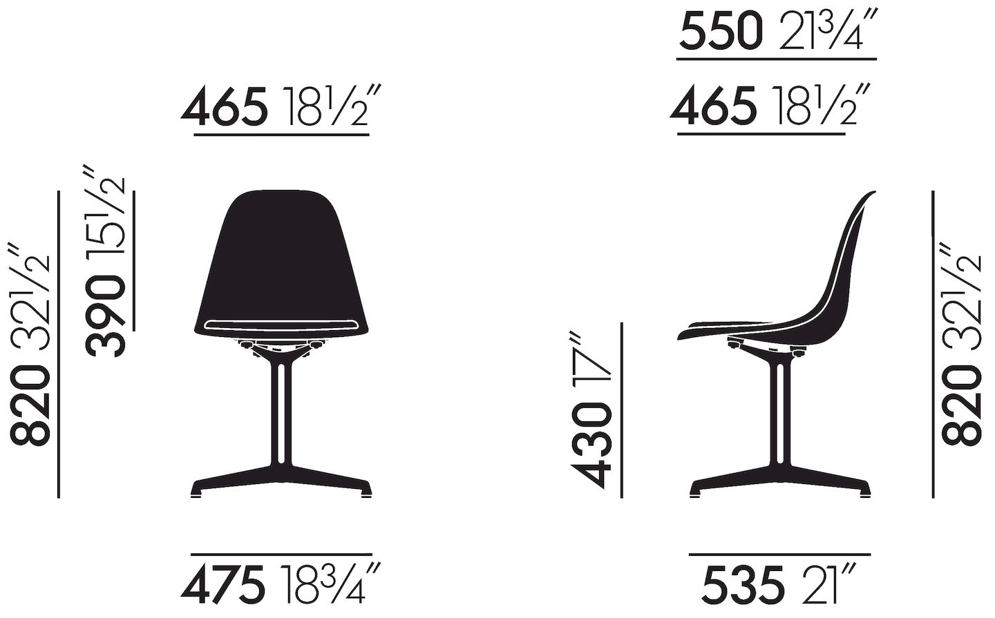 Eames Fiberglass Side Chair La Fonda Ocker Dunkel Vitra LIMITED EDITION