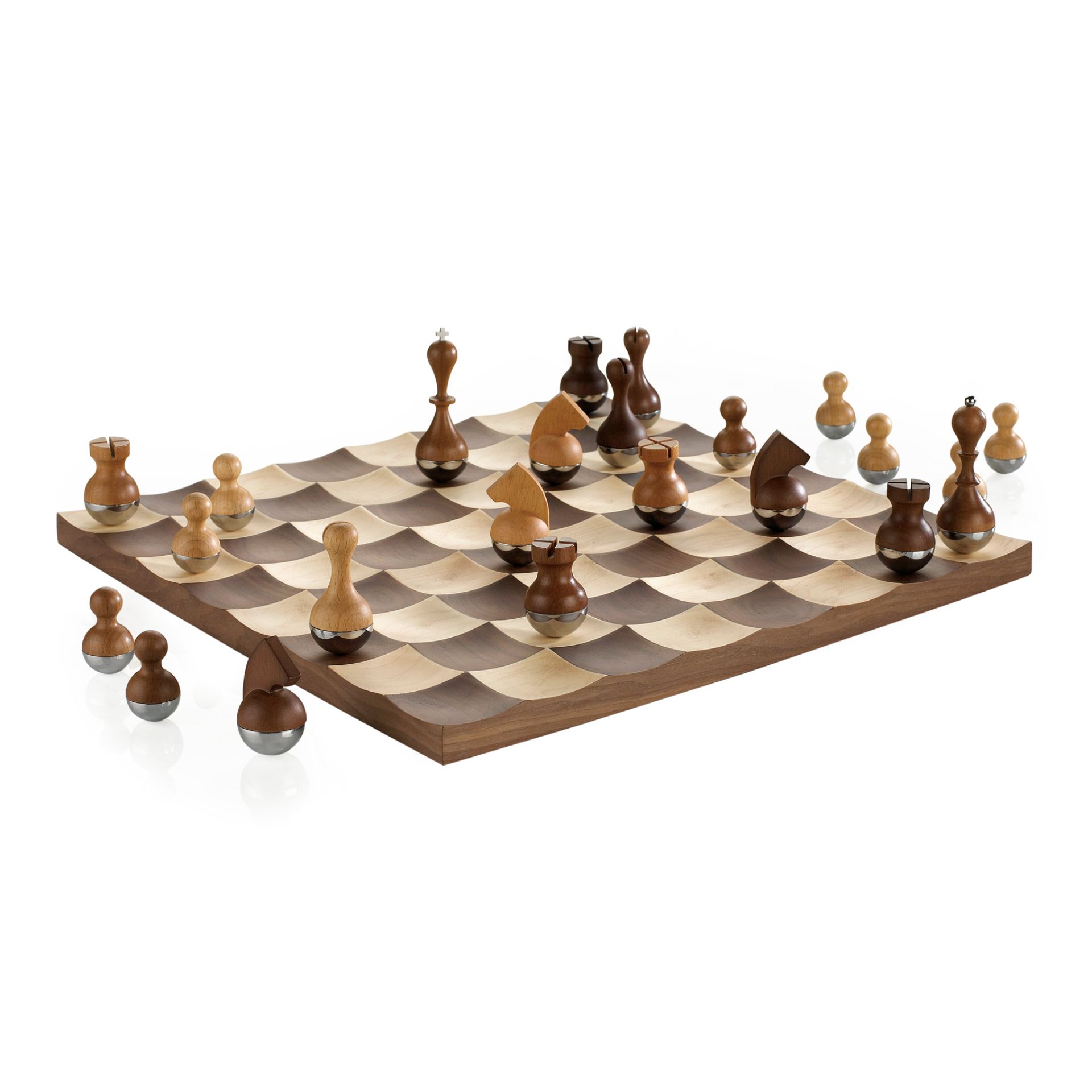 Wobble Chess Set Schachbrett Umbra