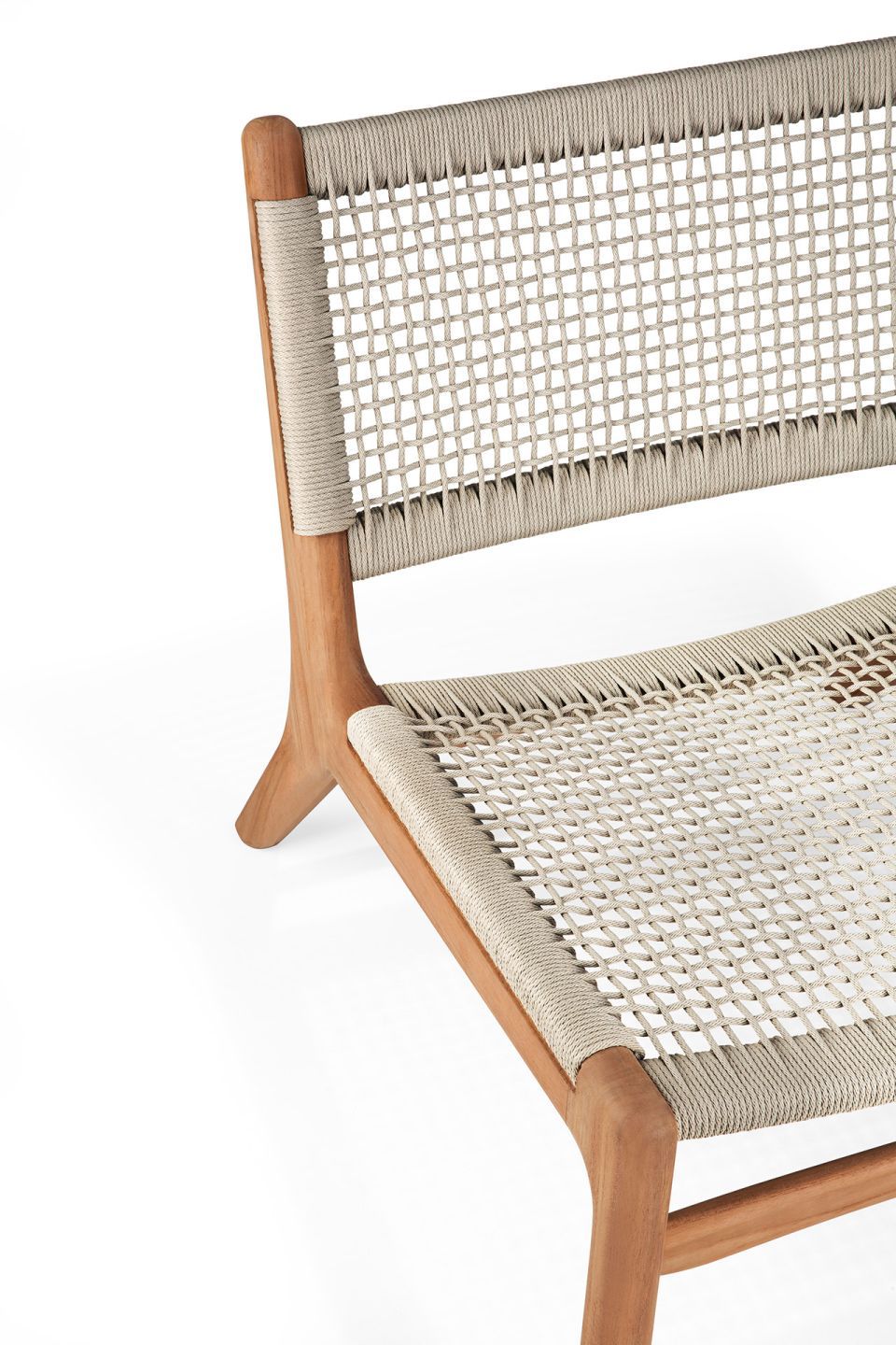 Jack Woven Outdoor Loungsessel Teak Kordel Beige Ethnicraft