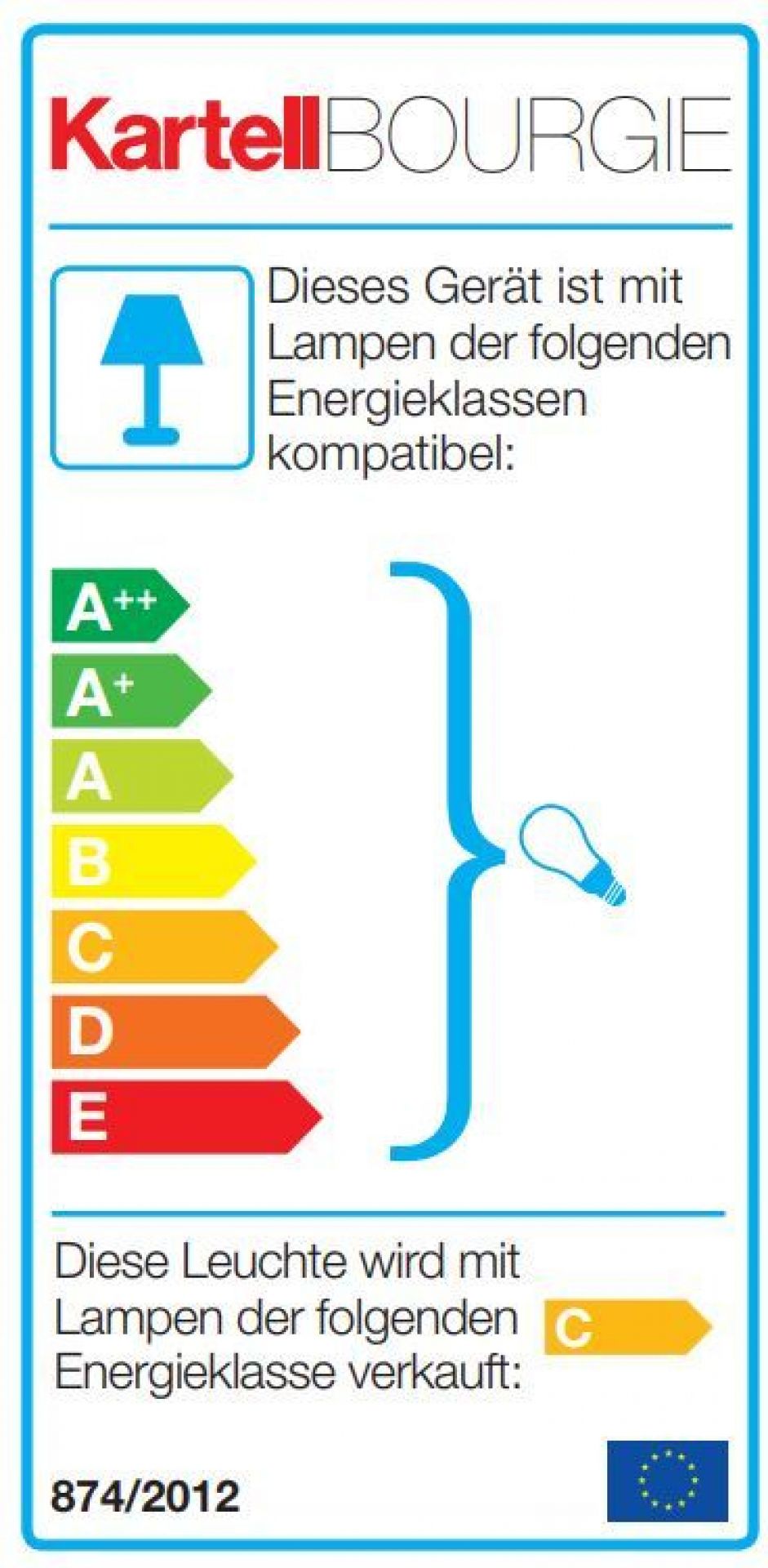 Bourgie Tischleuchte weiß-gold Kartell