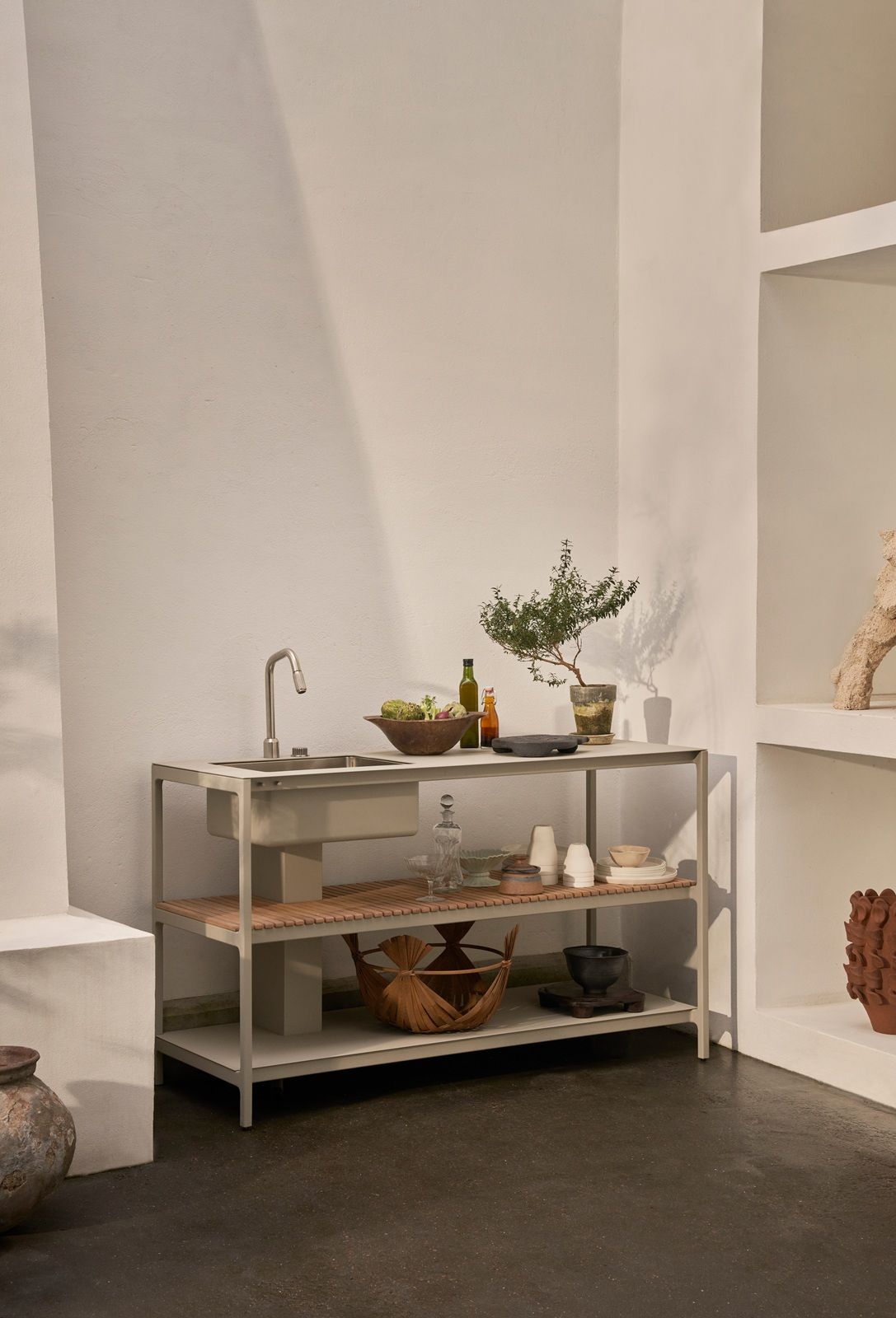 Open-Air Outdoor Kitchen Unit Küchenzeile mit Spüle Vipp