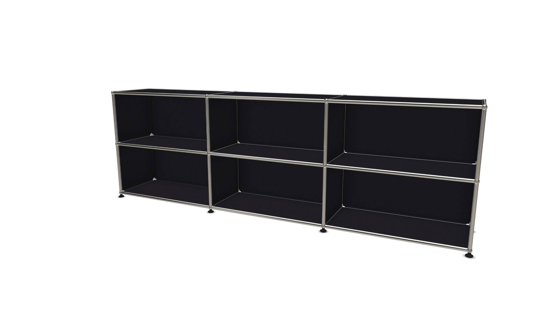 USM Haller Sideboard 6 offene Fächer - schwarz