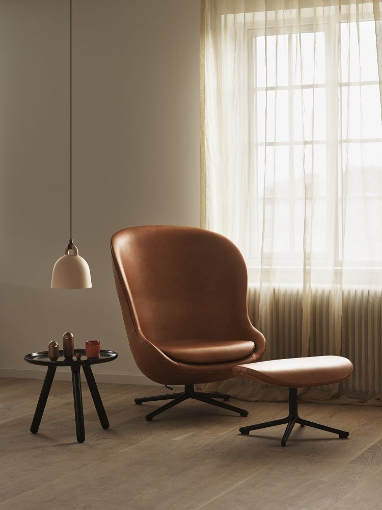 Hyg Lounge Chair High Swivel Sessel mit Drehgestell Normann Copenhagen