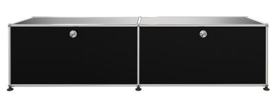 USM Haller Lowboard 2 Klappen Graphitschwarz - FAST DELIVERY