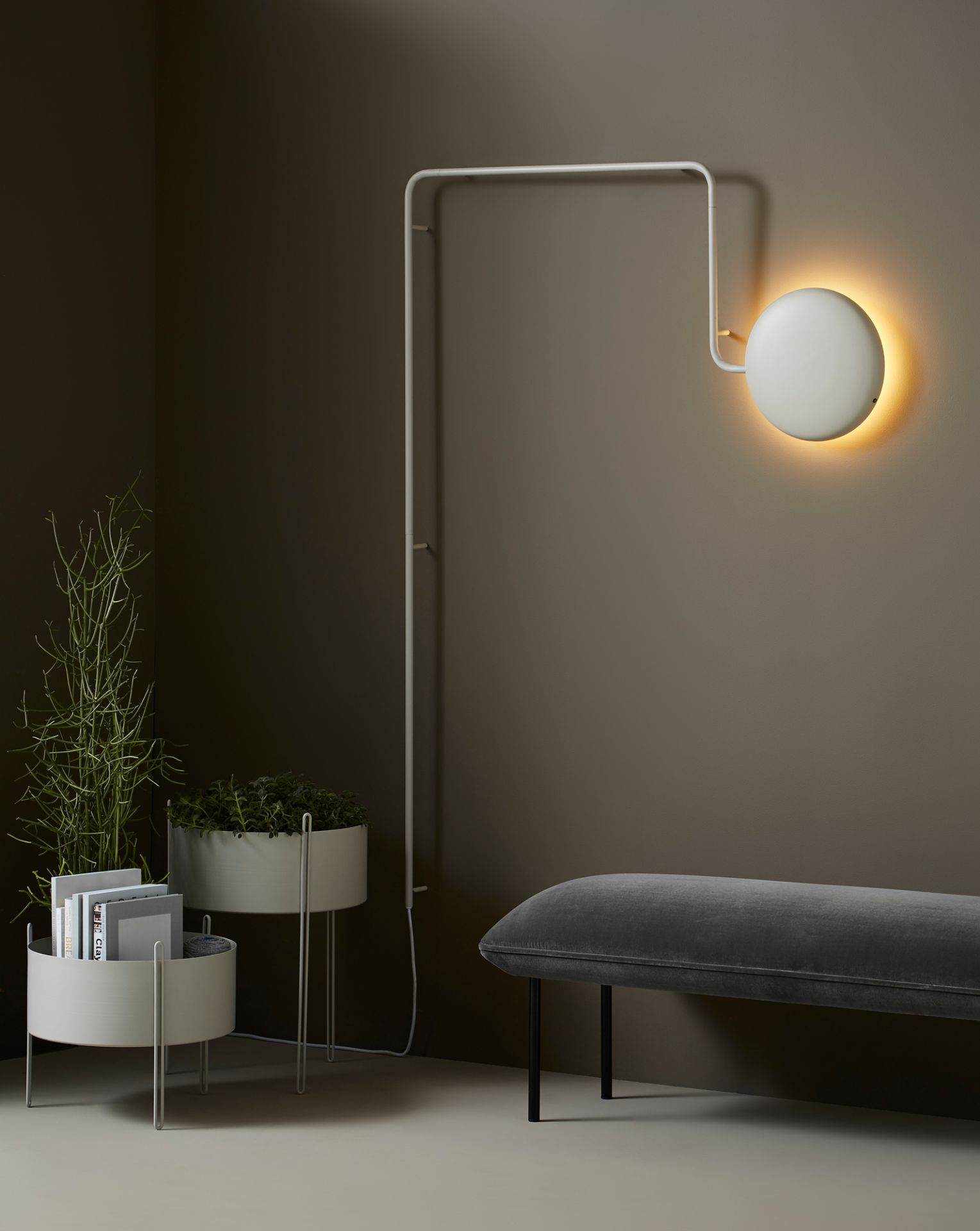 Pidestall Pflanzgefäß Large Taupe Woud