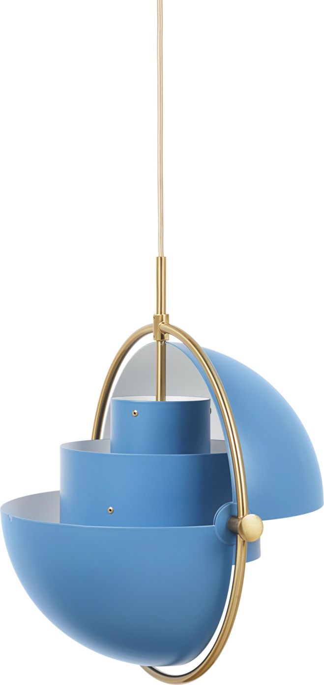 Multi-Lite Pendant lamp Pendelleuchte Blau / Messing Gubi Multi-Lite Pendant lamp Pendelleuchte Blau / Messing Gubi