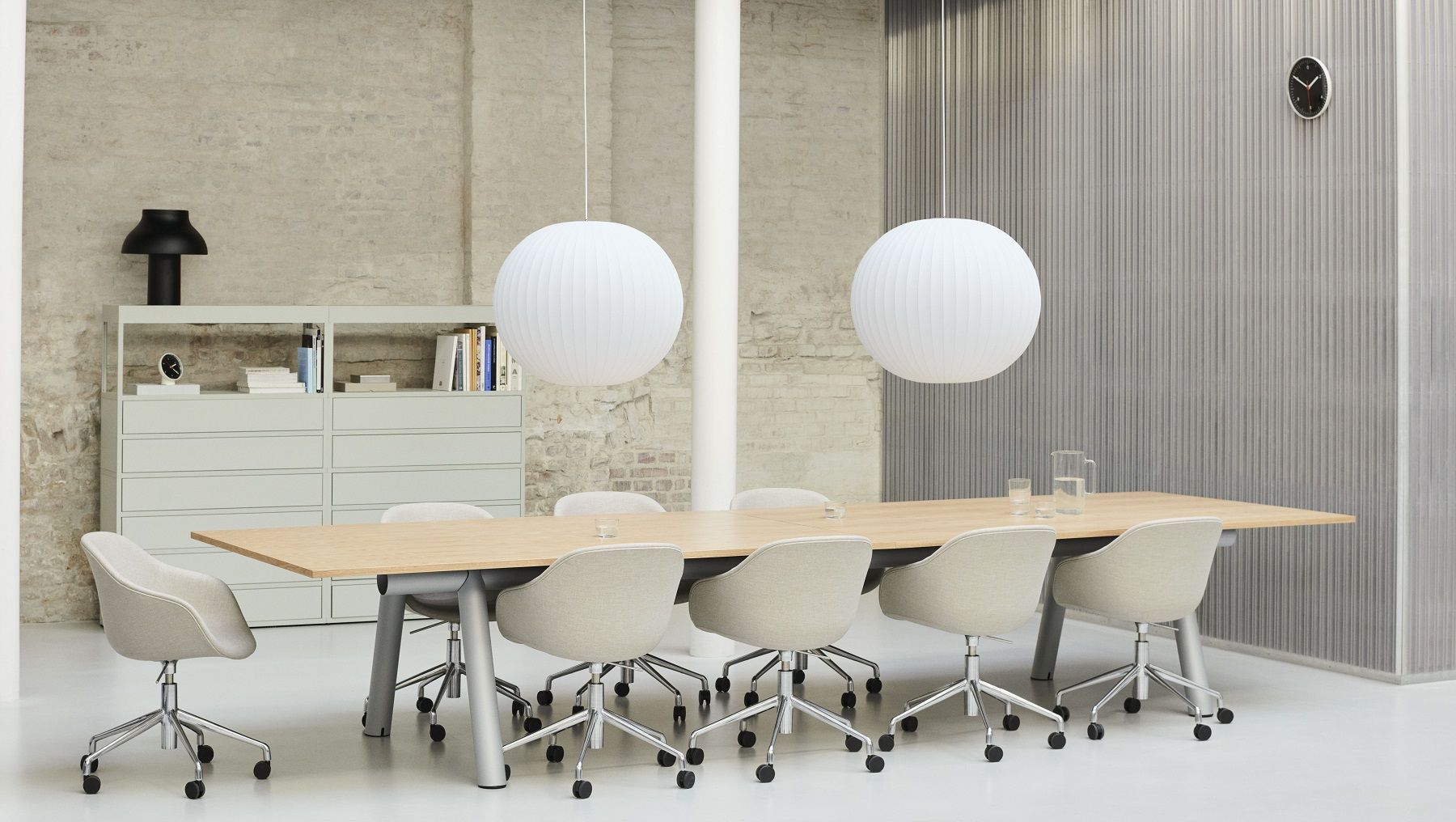 Boa Table Tisch / Konferenztisch B 350 x T 128 x H 75 cm Hay  