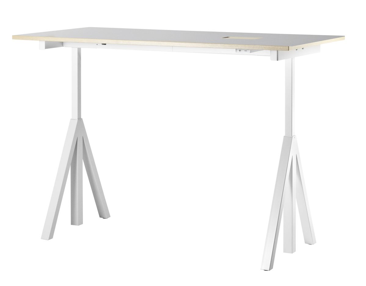 Works Schreibtisch höhenverstellbar B140cm String Furniture