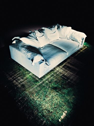 Nebula Nine Sofa 280x110 cm 3-Sitzer Sofa Moroso Diesel Fasern - Indigo blau