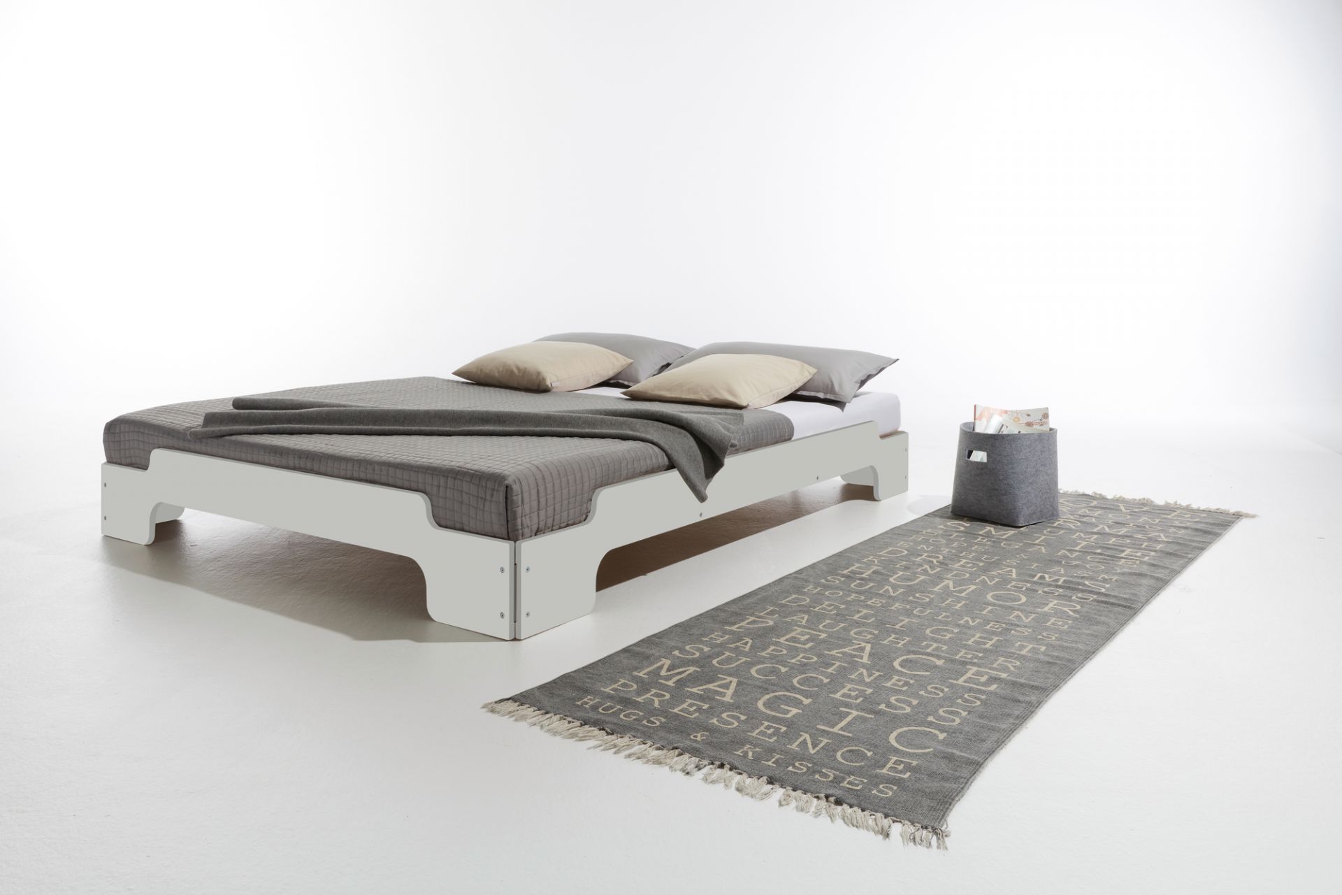 Stapelliege CPL Weiß Komfort Höhe Müller Möbelwerkstätten 200x90 cm
