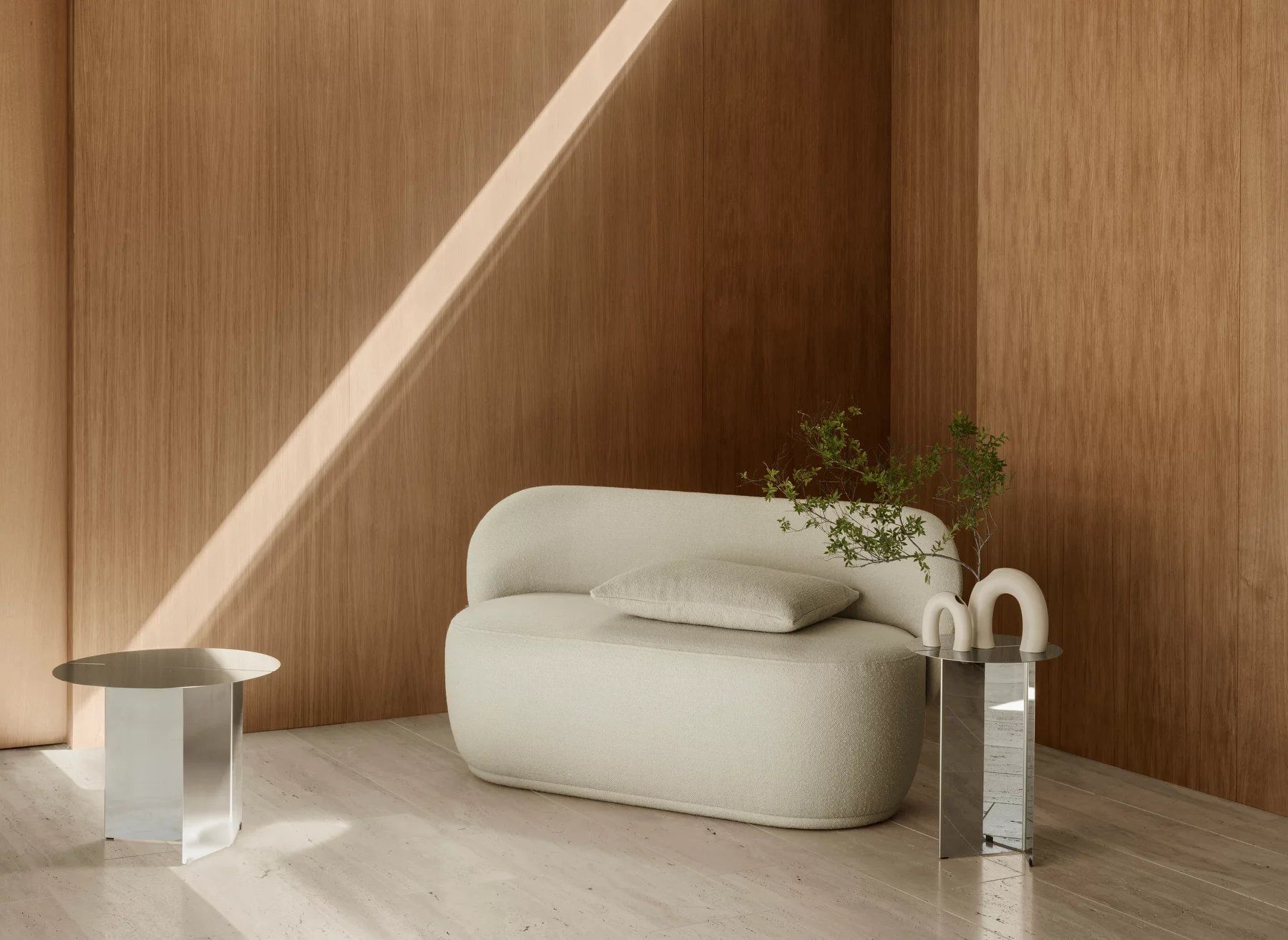 Kuon 2-Sitzer Sofa Blomus Boucla - Beige