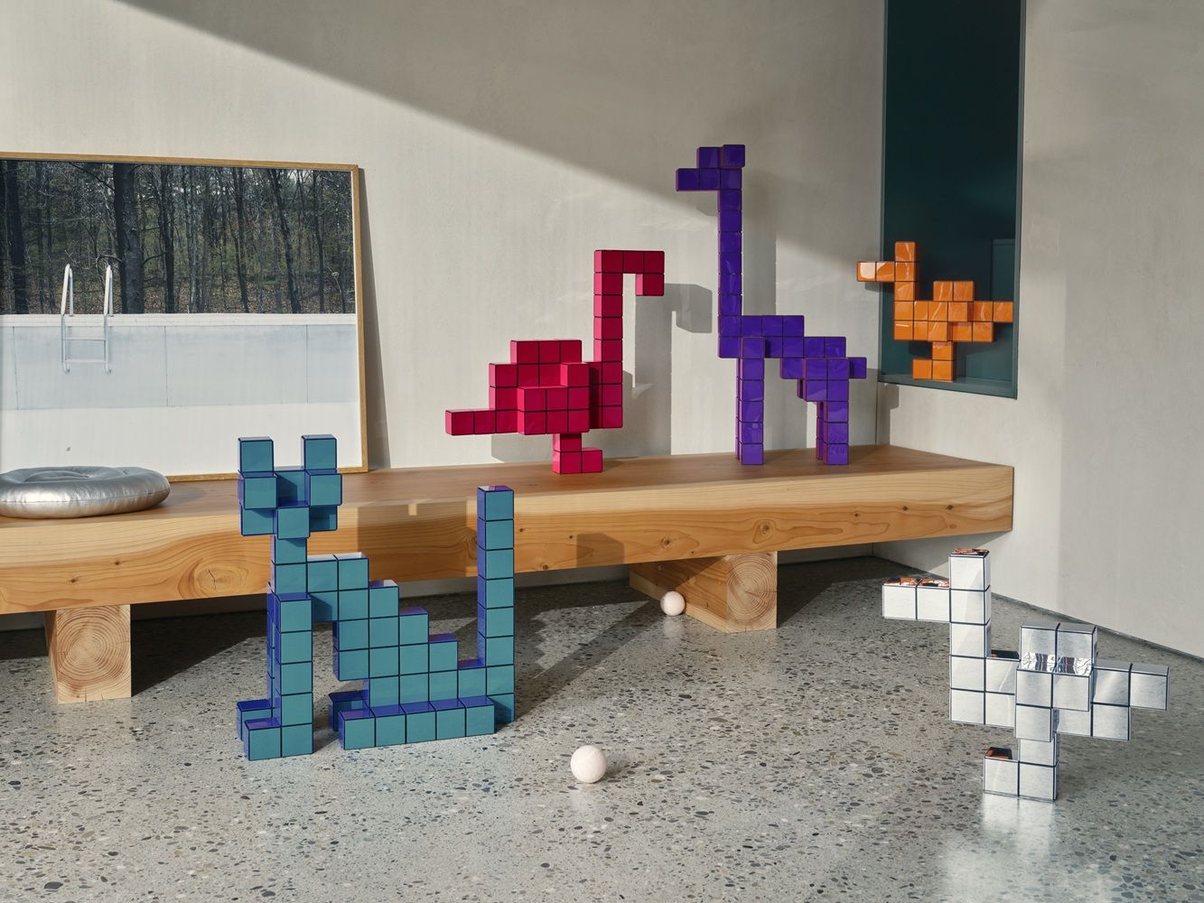 Panton Cubes Cat Duoton Skulptur / Tierfigur Vitra