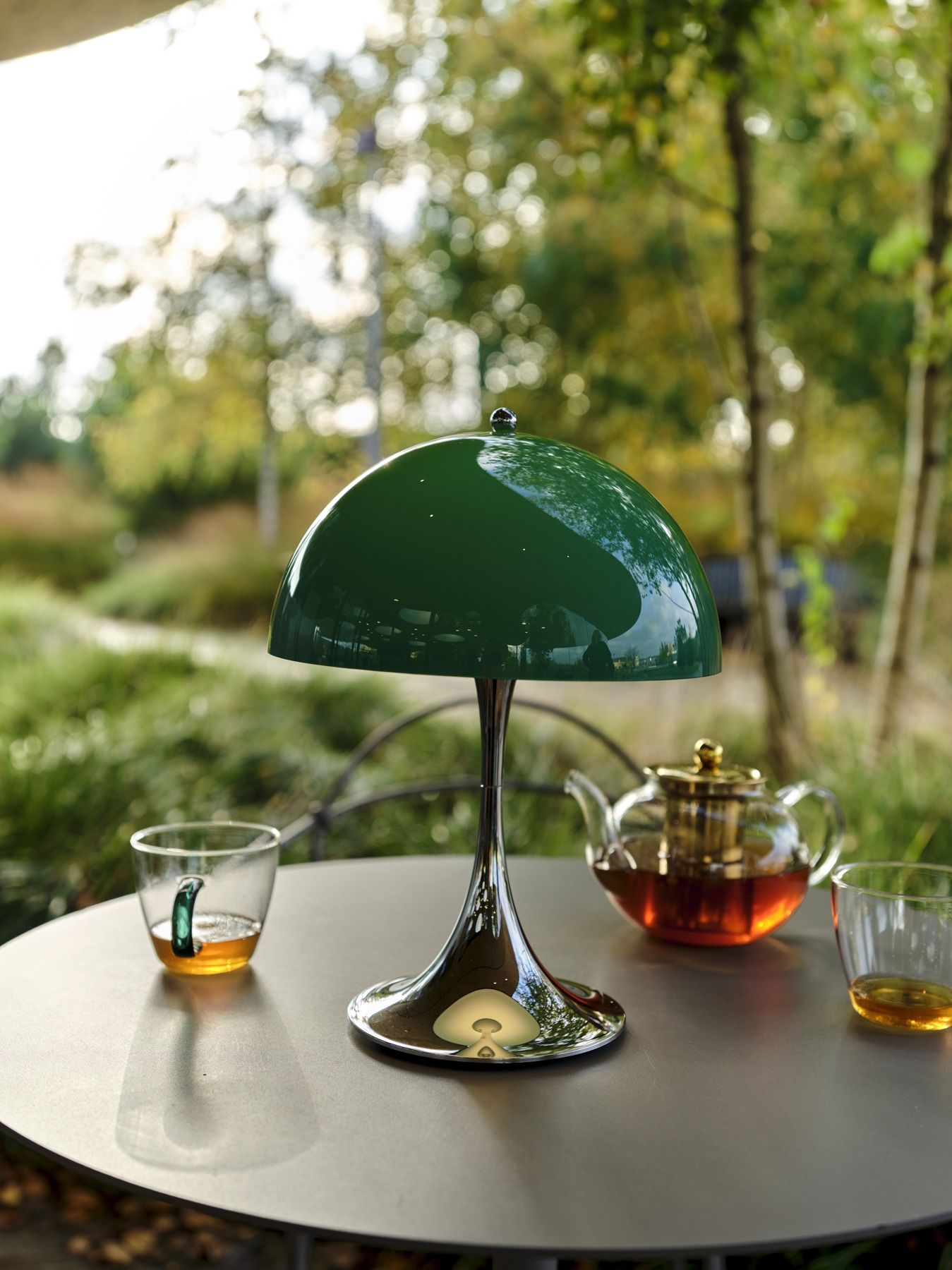 Panthella 250 Portable Chrom Akkuleuchte / Tischleuchte Louis Poulsen