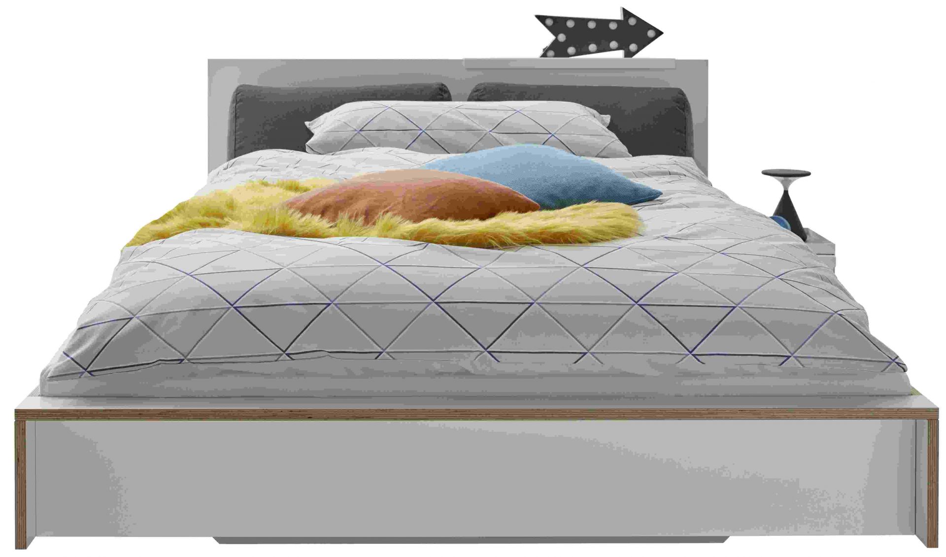 Kopfteil für Flai Doppelbett Anthrazit Müller Möbelwerkstätten