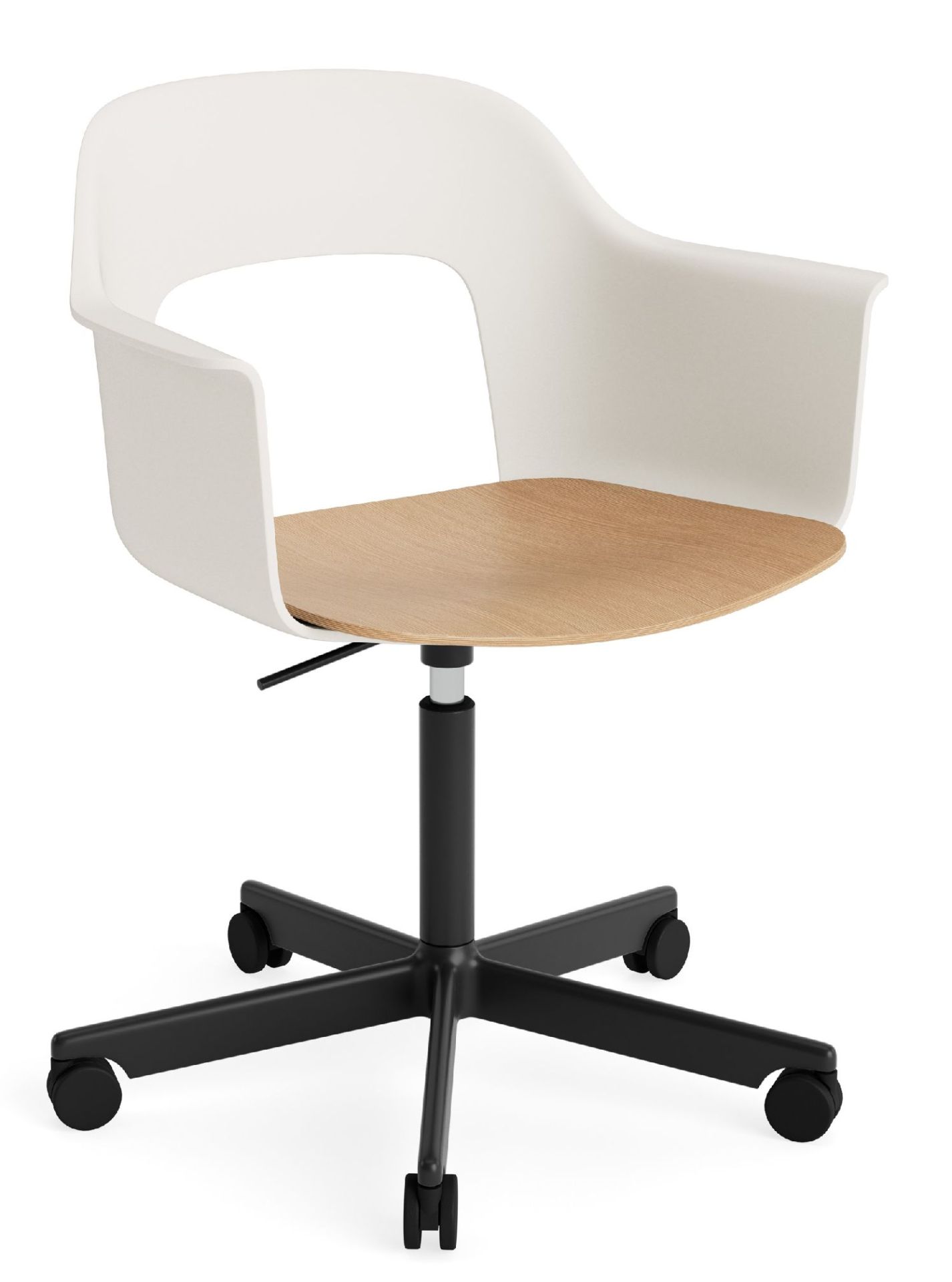 Layout Armchair 242 Armlehnstuhl 4-Sternfuß Gasfeder mit Drehfunktion Hay