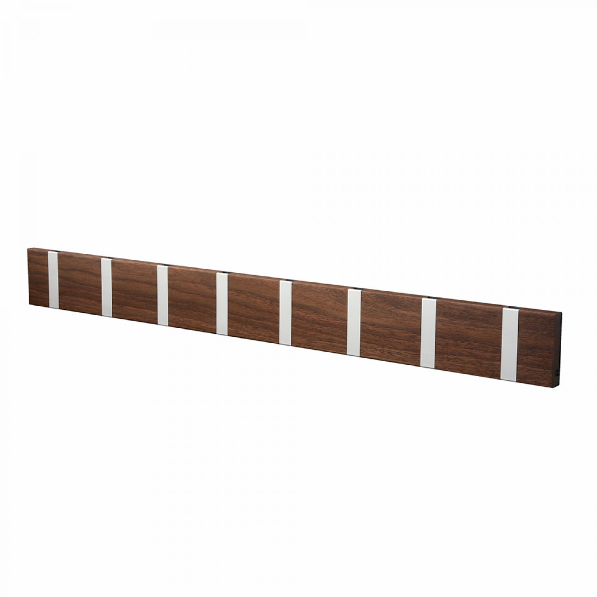 Knax Wandgarderobe waagrecht 8 Haken Walnuss Loca