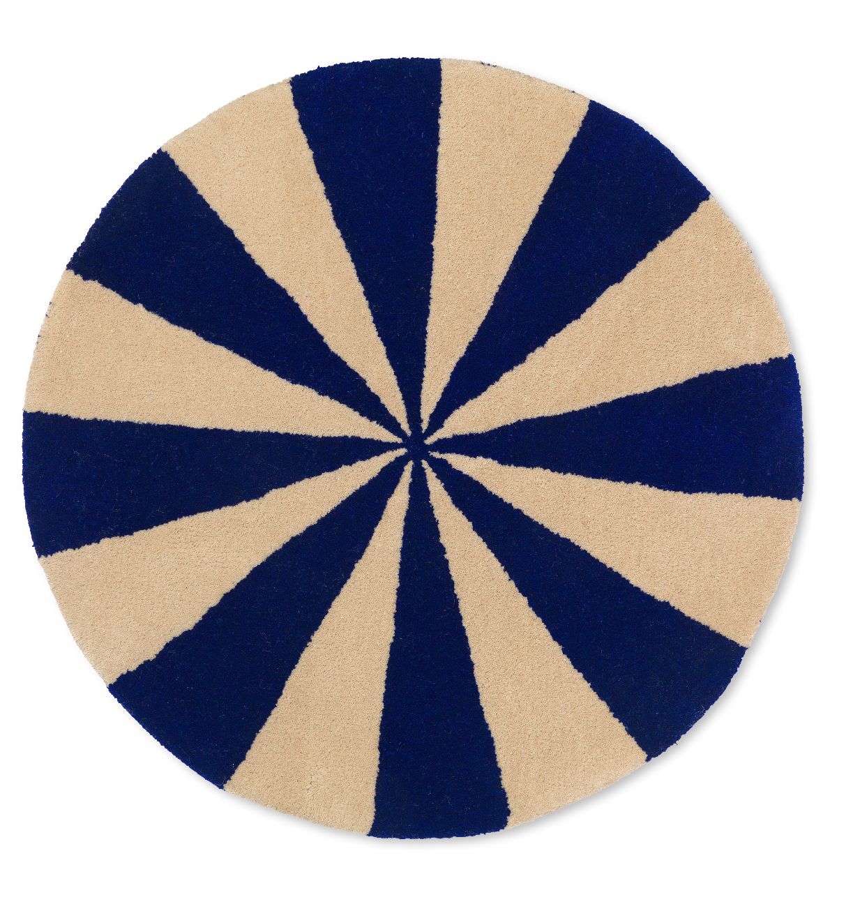 Arch Tufted Rug Teppich BRIGHT BLUE / OFF-WHITE Ferm Living EINZELSTÜCK