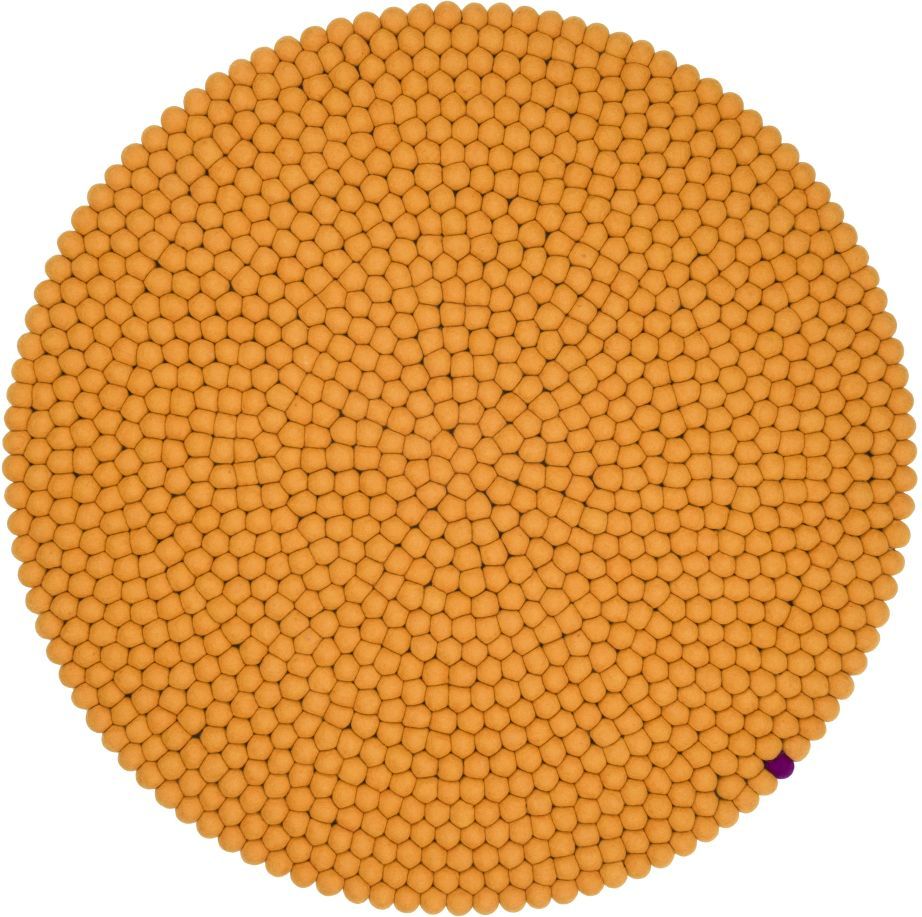 Big One Rund Filzteppich Ø 200 cm myfelt Ockergelb