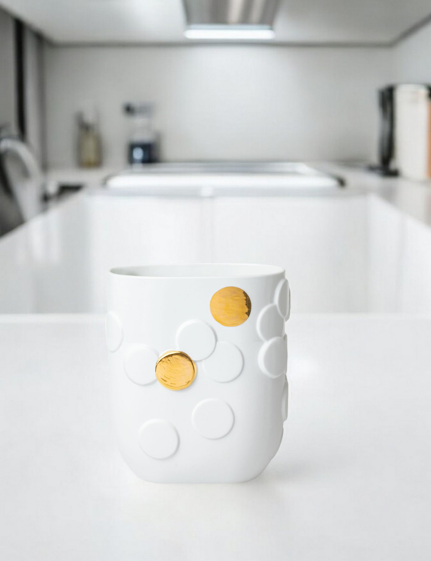 Goldener Punkt Vase Räder