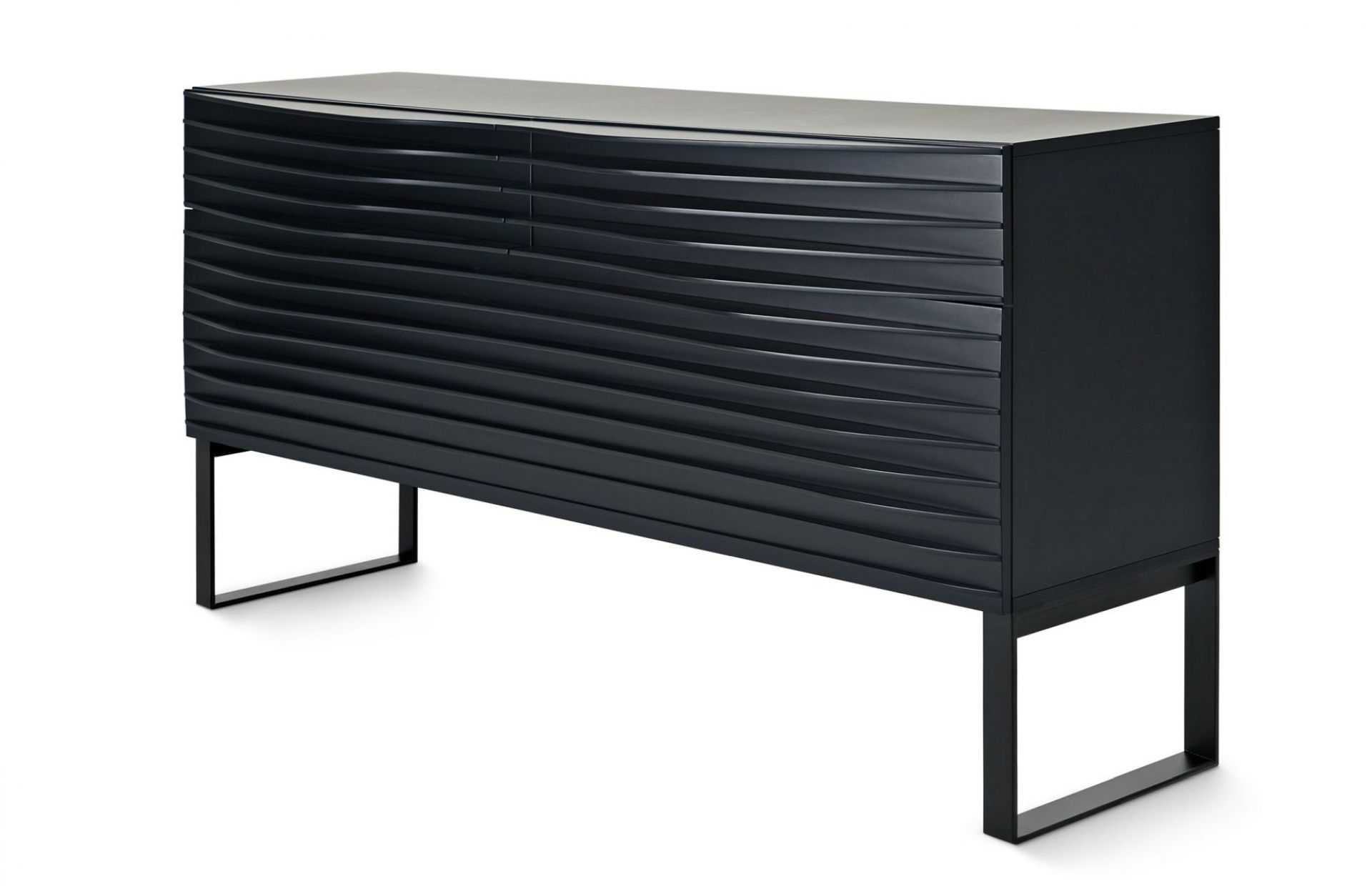 Tide Anrichte Schwarz Gestell schwarz Minimal Design L Casamania Horm