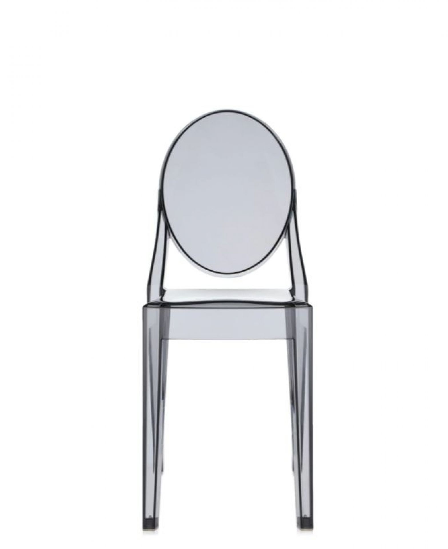 Victoria Ghost Stuhl 2-er Set Kartell Transparent rauchgrau
