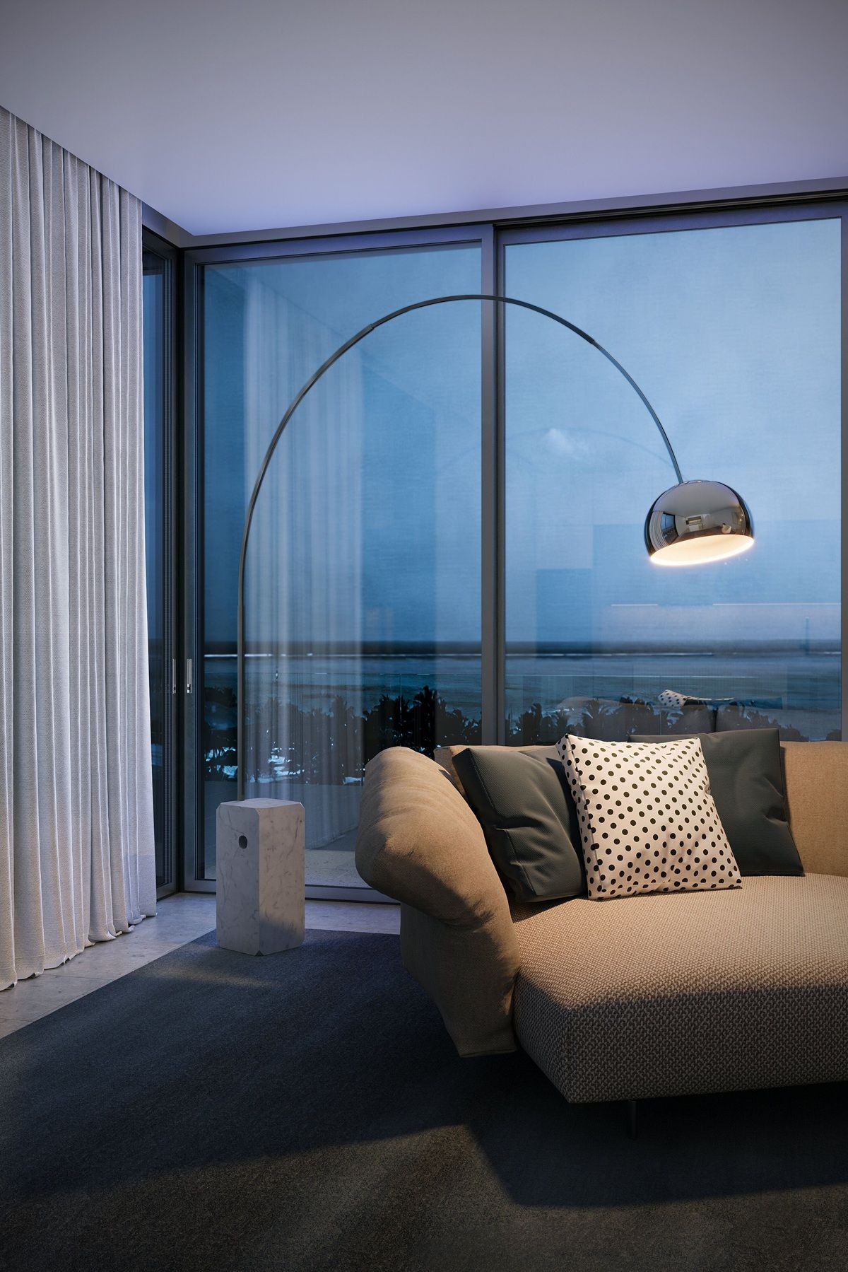 Arco LED Stehleuchte Flos