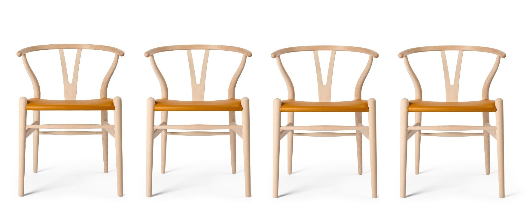 CH24P Wishbone Chair / Y-Chair Stuhl 4-er Set Carl Hansen & Søn