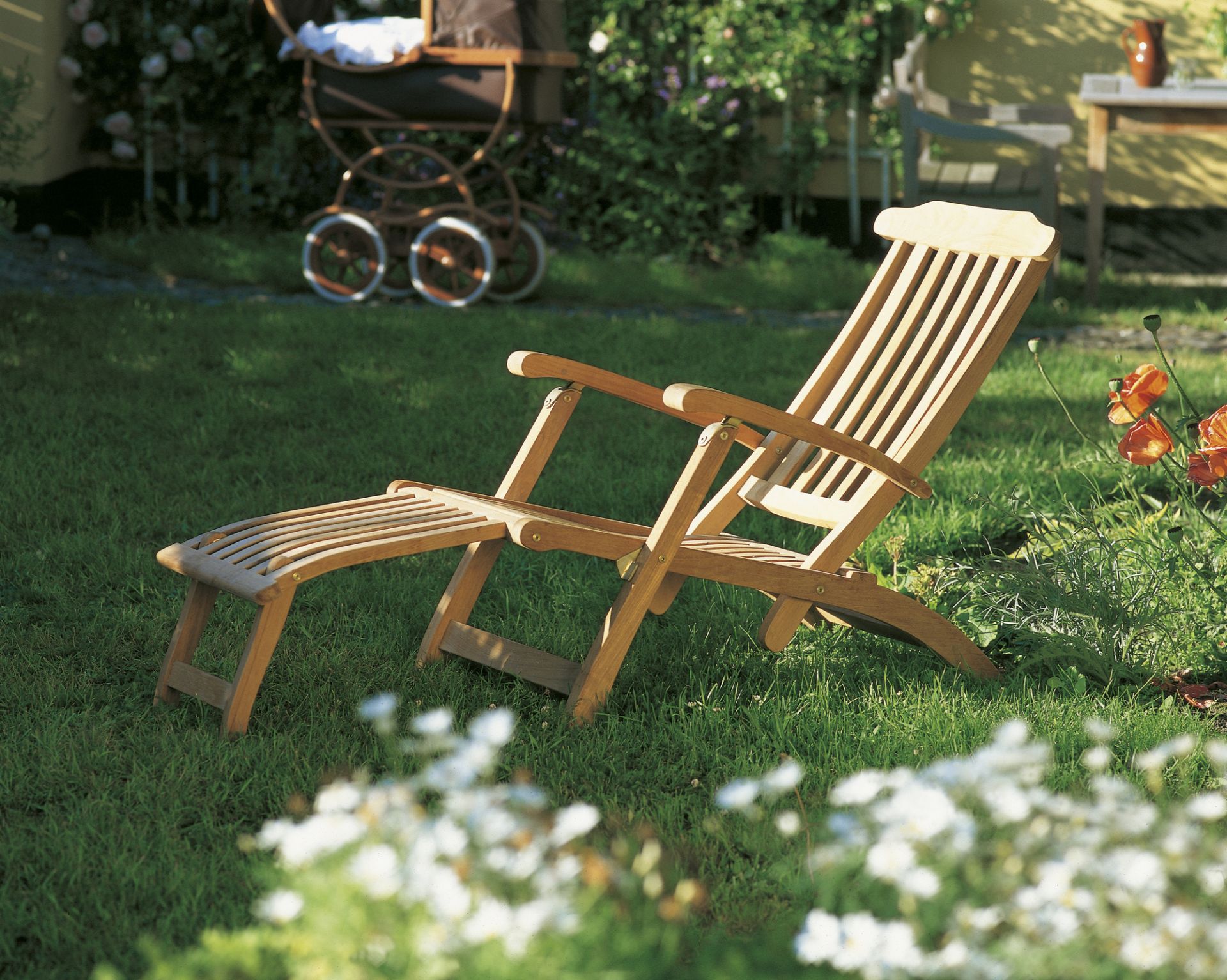 Steamer Deck Chair Liegestuhl Outdoor Skagerak by Fritz Hansen