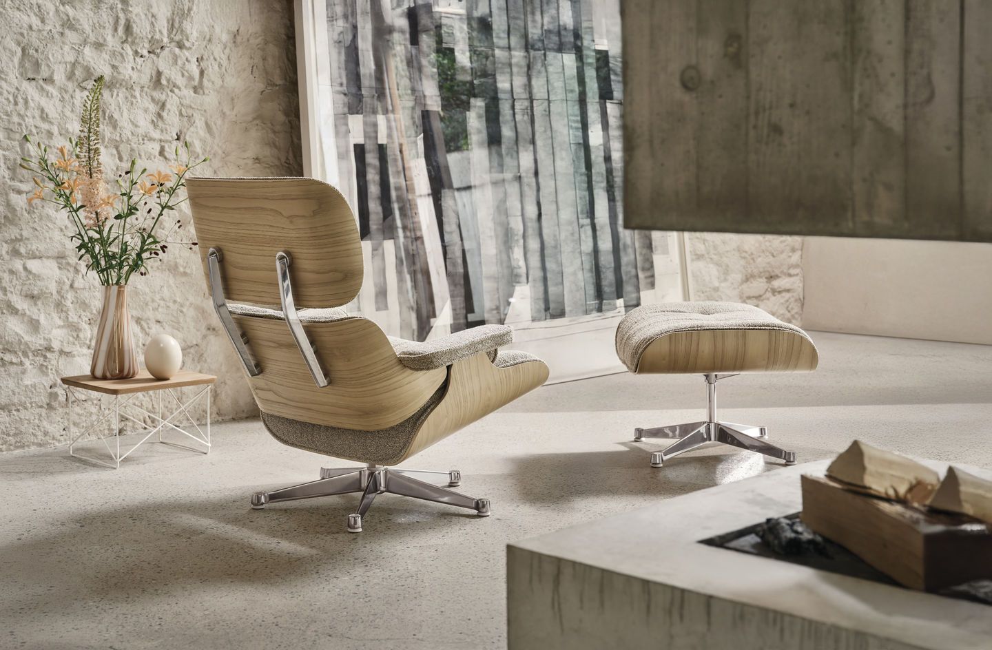 Eames Lounge Chair & Ottoman Armchair Leder Premium F / Leder Natural Vitra
