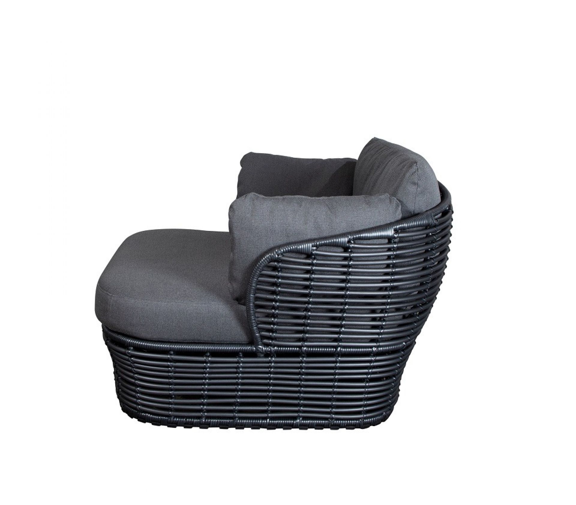 Basket Outdoor Loungesessel Cane-Line Gestell Graphit / Kissen Grau