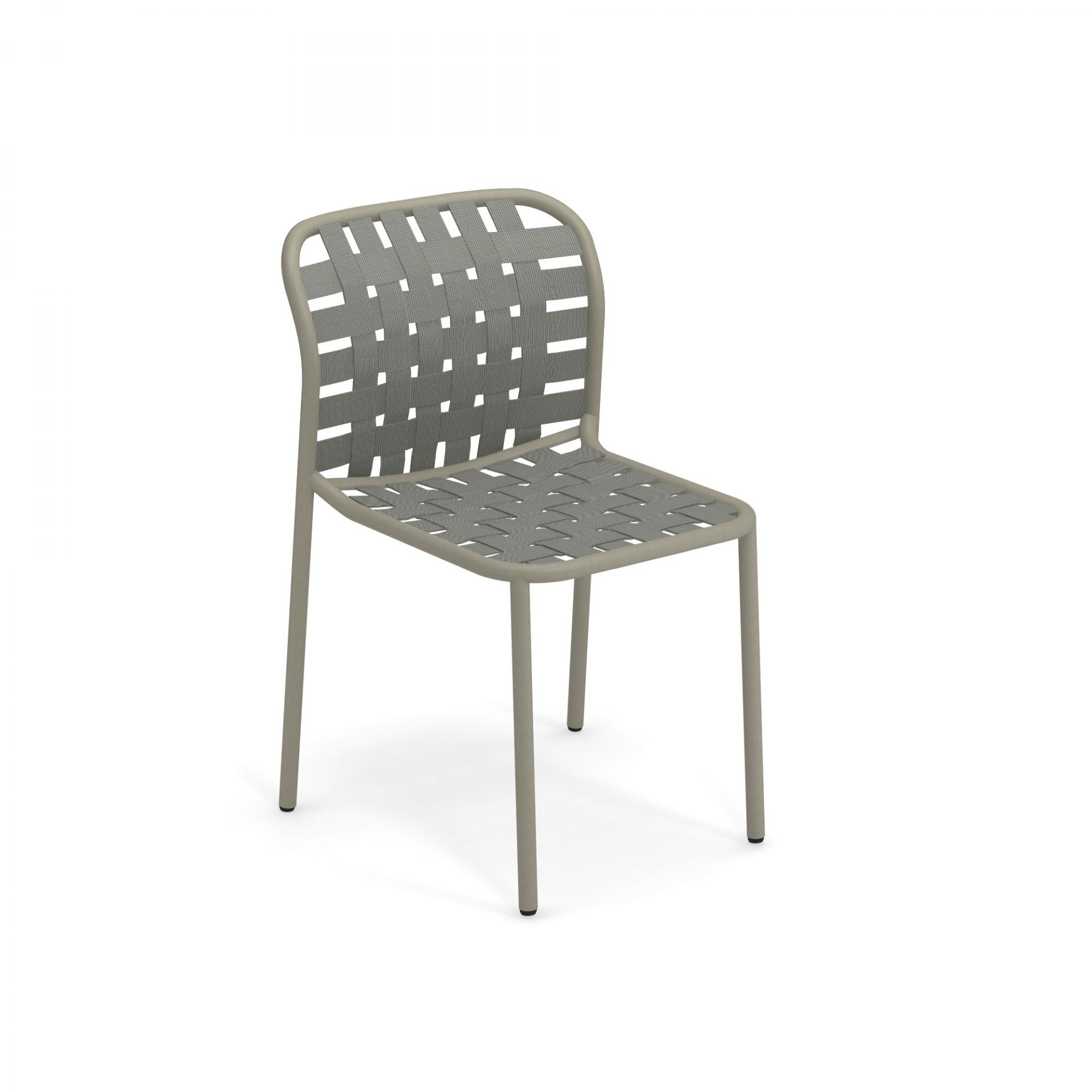 Yard Stuhl Emu graugrün-graugrün Graugrüner Yard Stuhl von Emu mit geflochtener Sitzfläche und Rückenlehne, ideal für Garten und Terrasse.
