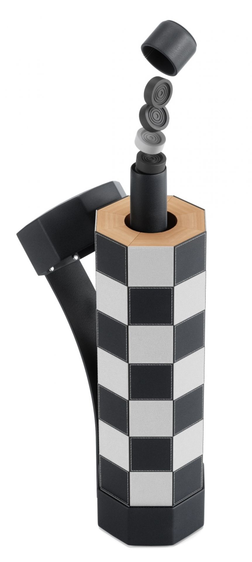 Rolz Chess / Checkers Ser Mobiles Schach- und Dame Set Umbra EINZELSTÜCK
