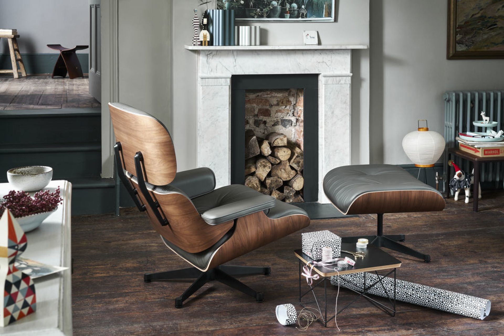 Eames Lounge Chair & Ottoman Armchair Leder Premium F / Leder Natural Vitra
