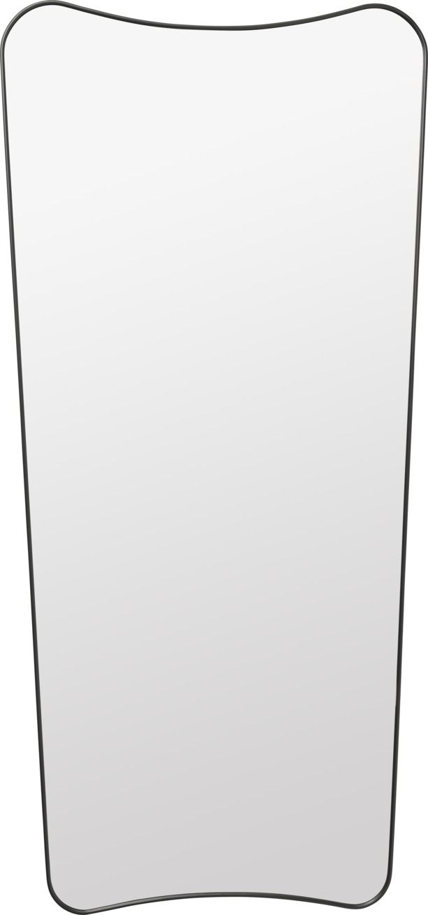 Großer F.A. 33 Wandspiegel von Gubi mit schwarzem Rahmen, modernes Design für Flur und Bad.
