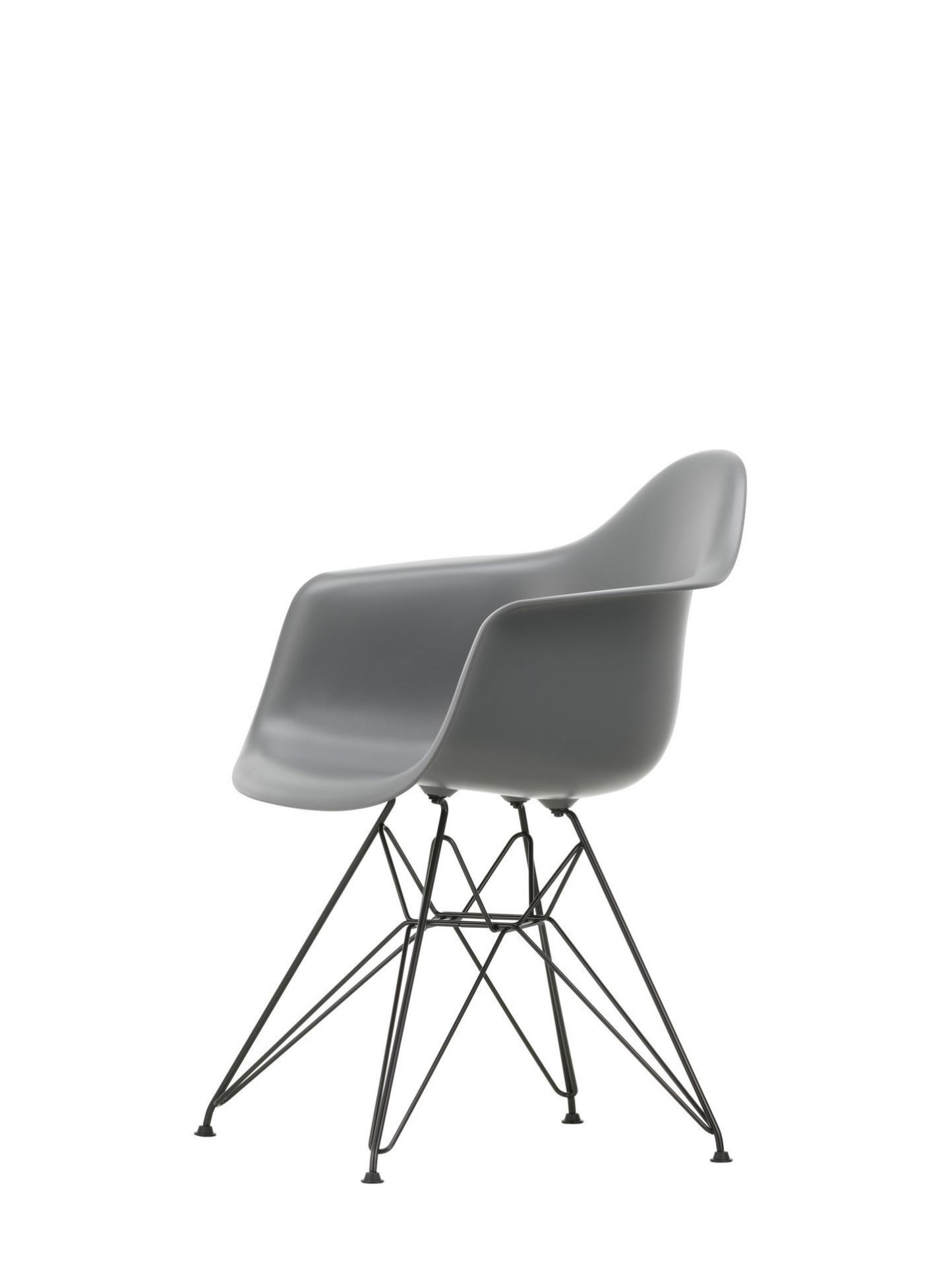 Eames Plastic Arm Chair DAR Stuhl Vitra Verchromt - Grün
