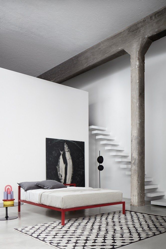 Aluminium Bed Bett lackiert MDF Italia