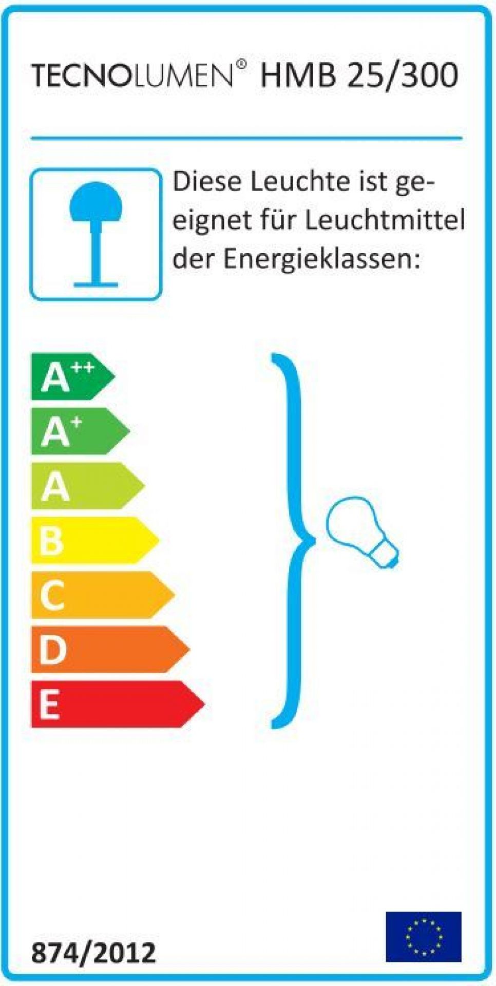 HMB 25/300 HMB25/300 Bauhaus Pendelleuchte Tecnolumen ohne Rollenzug