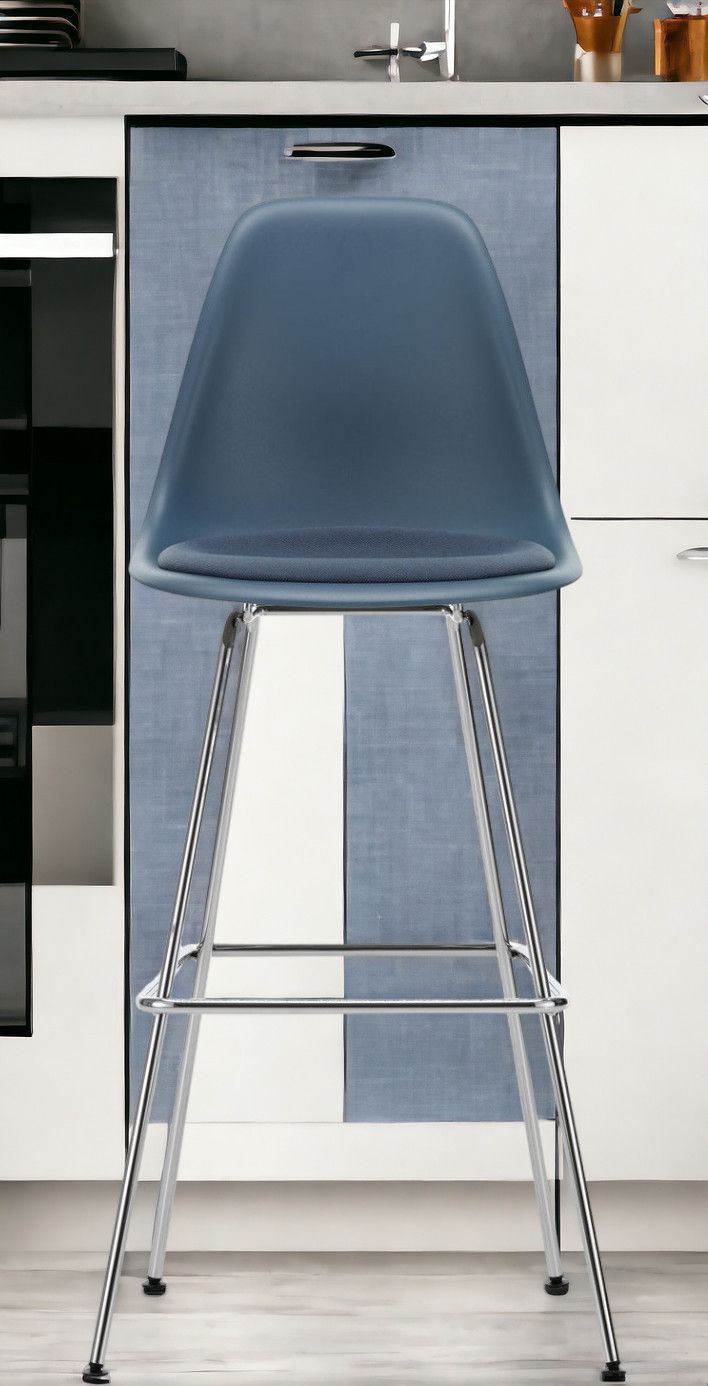 Eames Plastic Bar Stool Barhocker High mit Sitzpolster Vitra