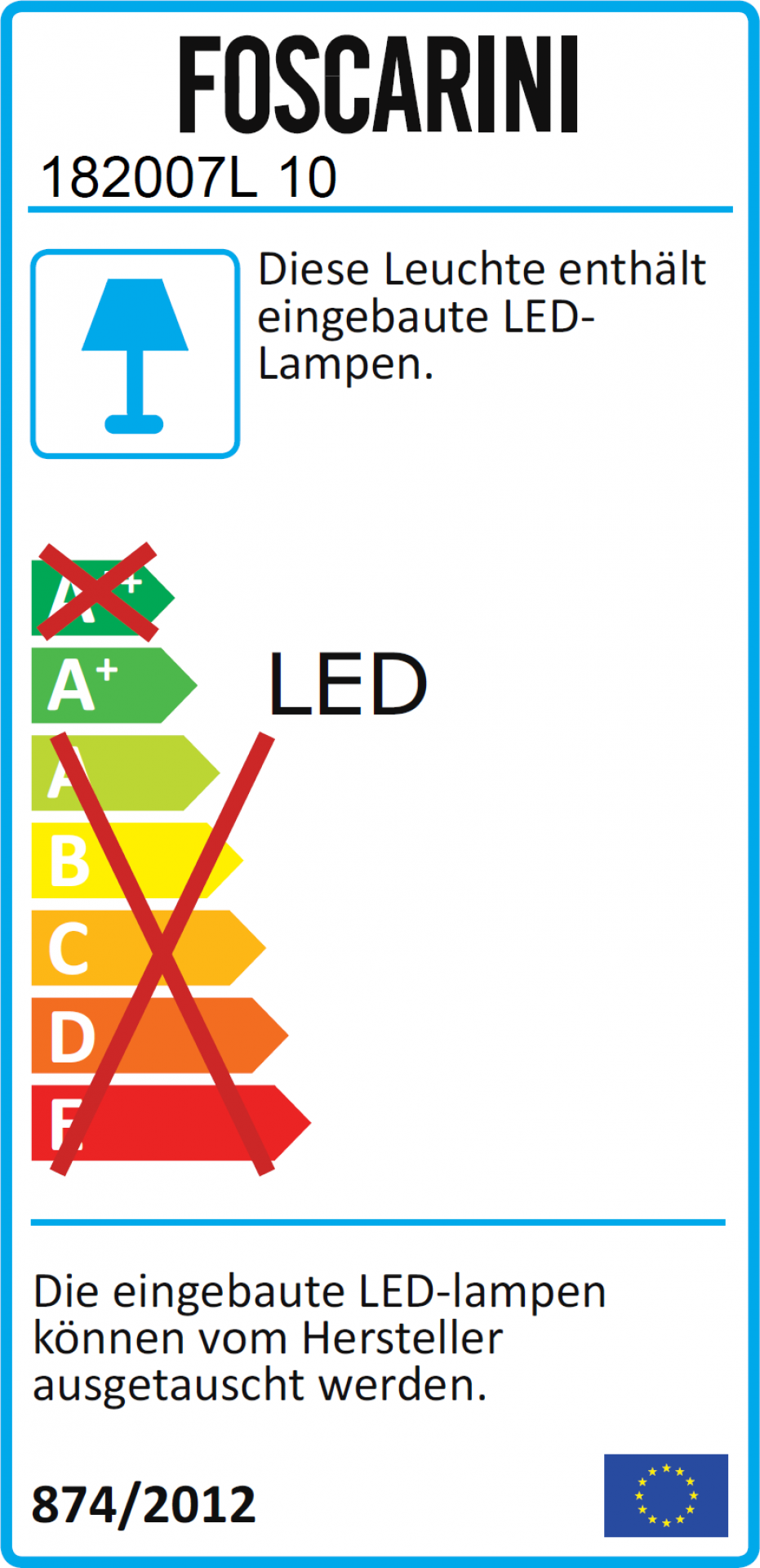 Tress Grande LED Stehleuchte Foscarini