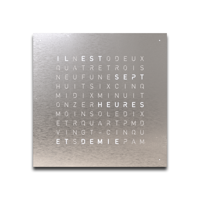 Frontcover für Earth 45 Wanduhr / Zeitobjekt Französisch QLOCKTWO