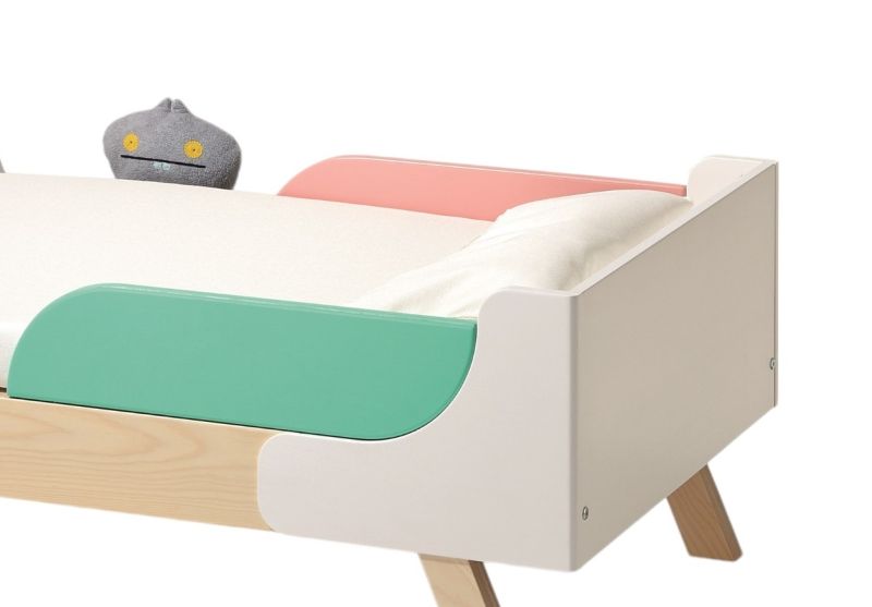 Rausfallschutz für Famille Garage Babybett / Kinderbett 2-er Set EISGRÜN UND ROSA Richard Lampert EINZELSTÜCK