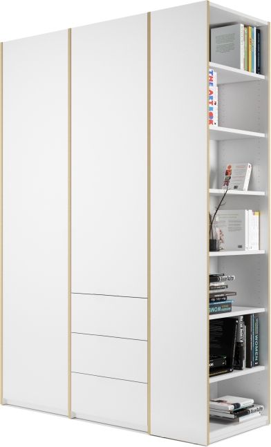 MODULAR PLUS Schrank Kombination mit Anbauregal rechts und 3 Schubkästen Müller Möbelwerkstätten