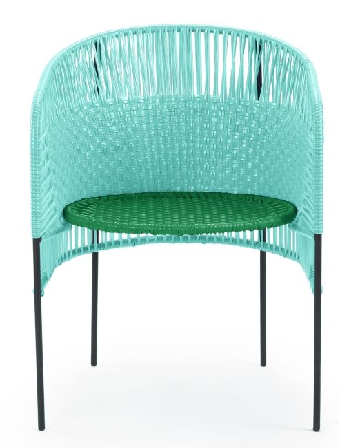 Caribe Dining Chair Stuhl Outdoor ames Turquiose / Smaragdgrün / Schwarz